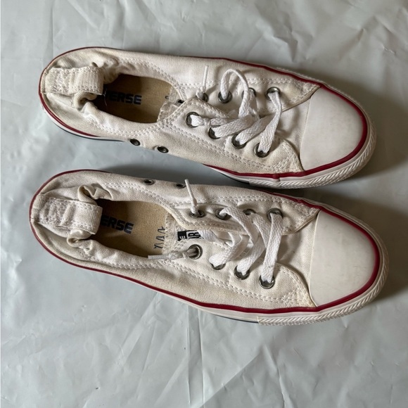 Converse All Star White Canvas Low Top Slip Ons, Size 8.5 - Picture 4 of 6